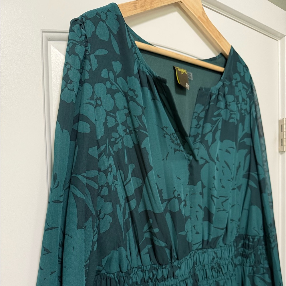 Plus Size Taylor Smocked Waist Chiffon Maxi Dress 20W - Picture 7 of 12